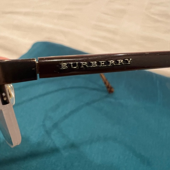 Burberry Gold Brown Classic Wire Frame Reading Glasses - Picture 9 of 14